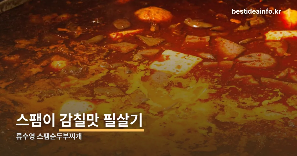 류수영 스팸순두부찌개 정리 썸네일