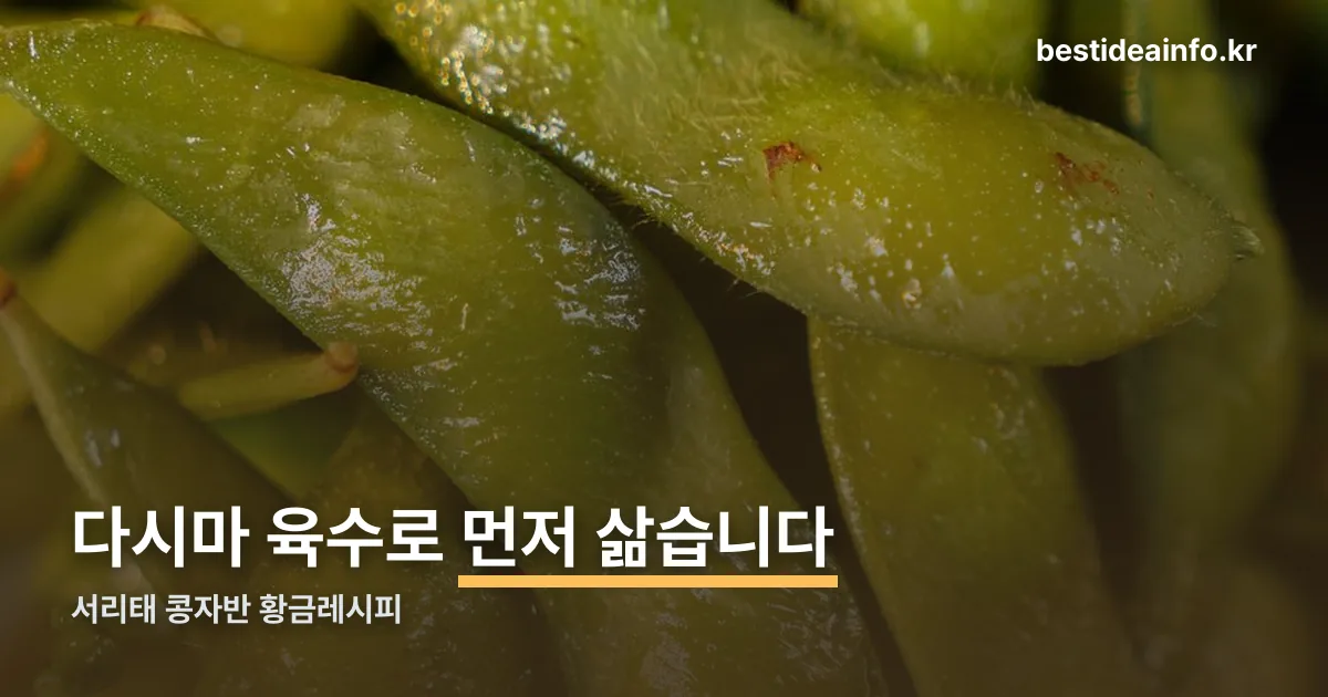 서리태 콩자반 황금레시피 정리 썸네일