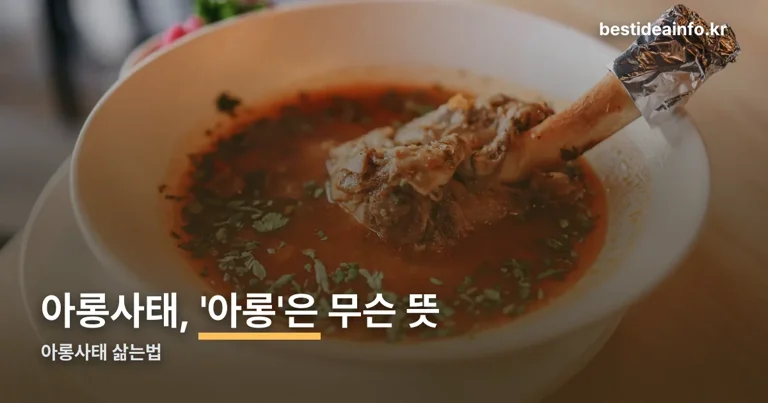 아롱사태 삶는법 정리 썸네일