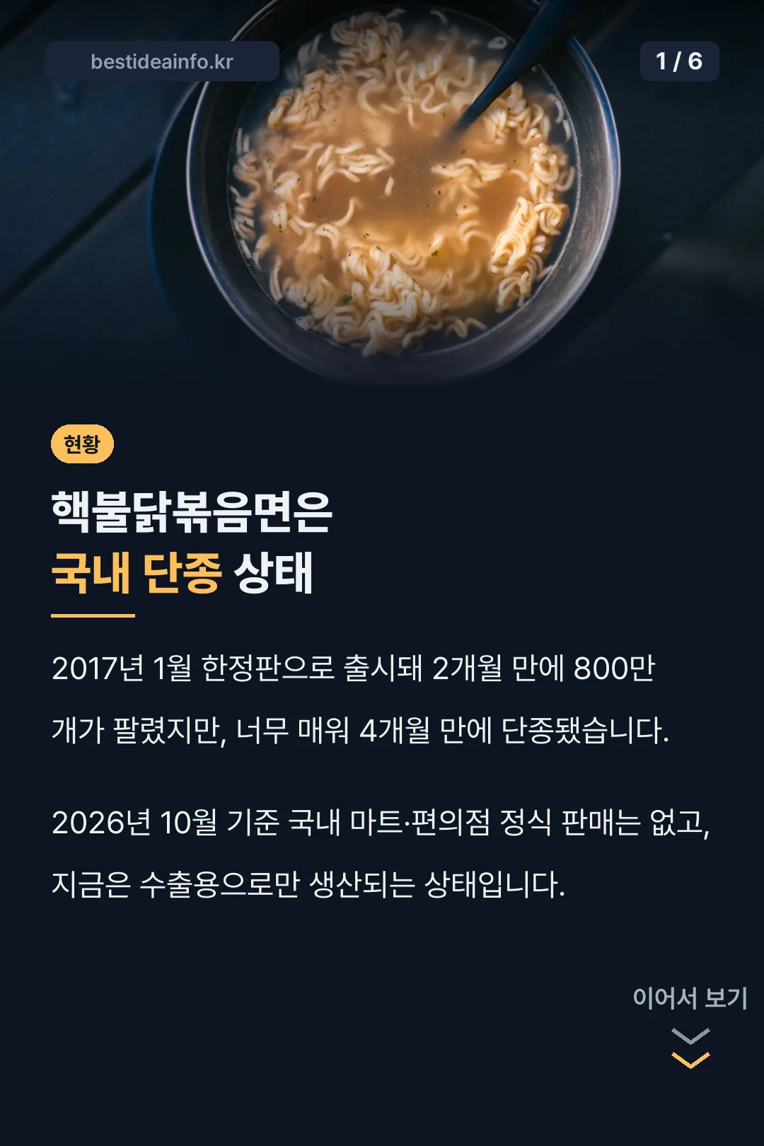 국내 단종 현황